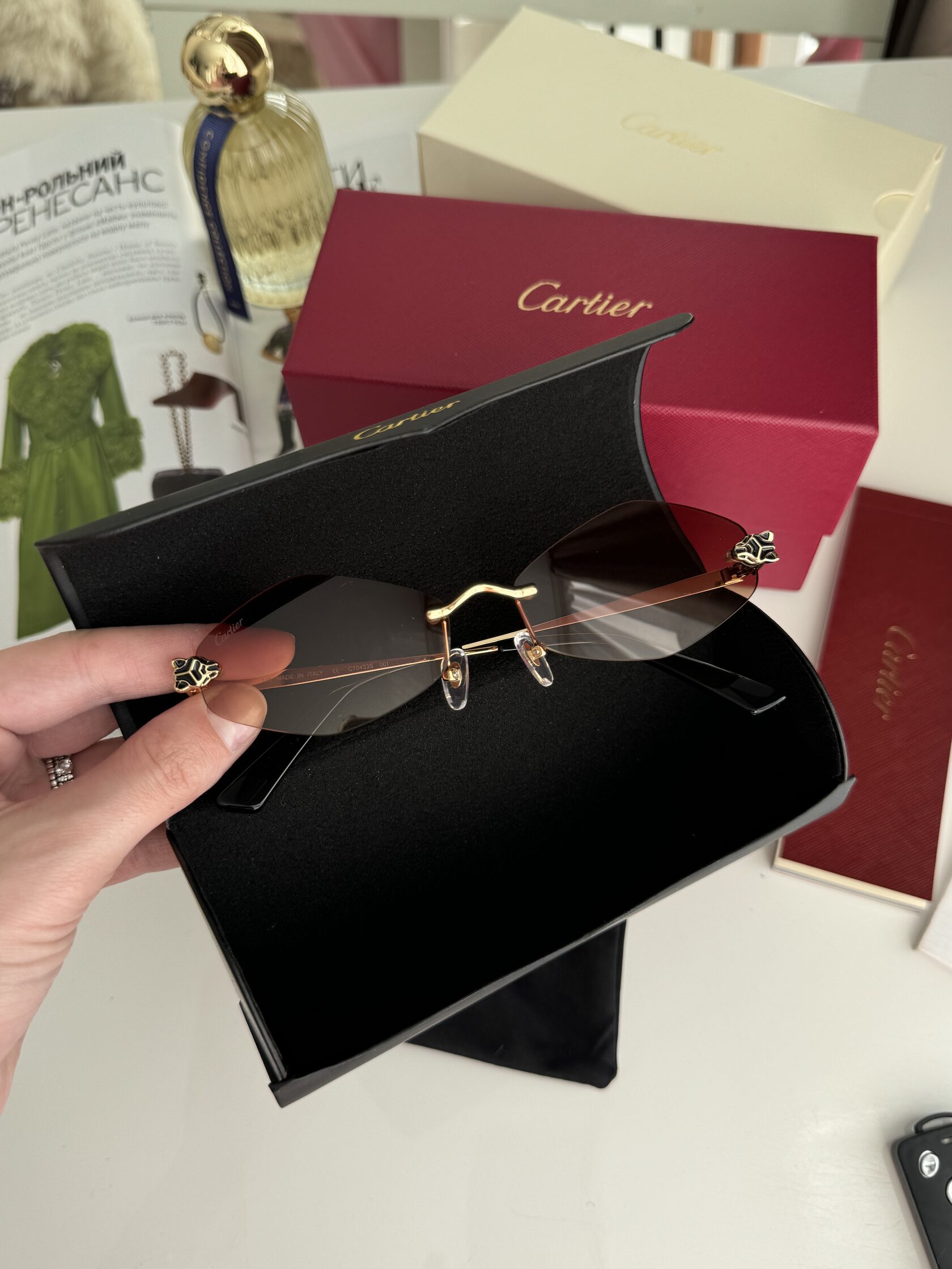 Cartier Panthère Losange Brown/Gold CT0433S - 4