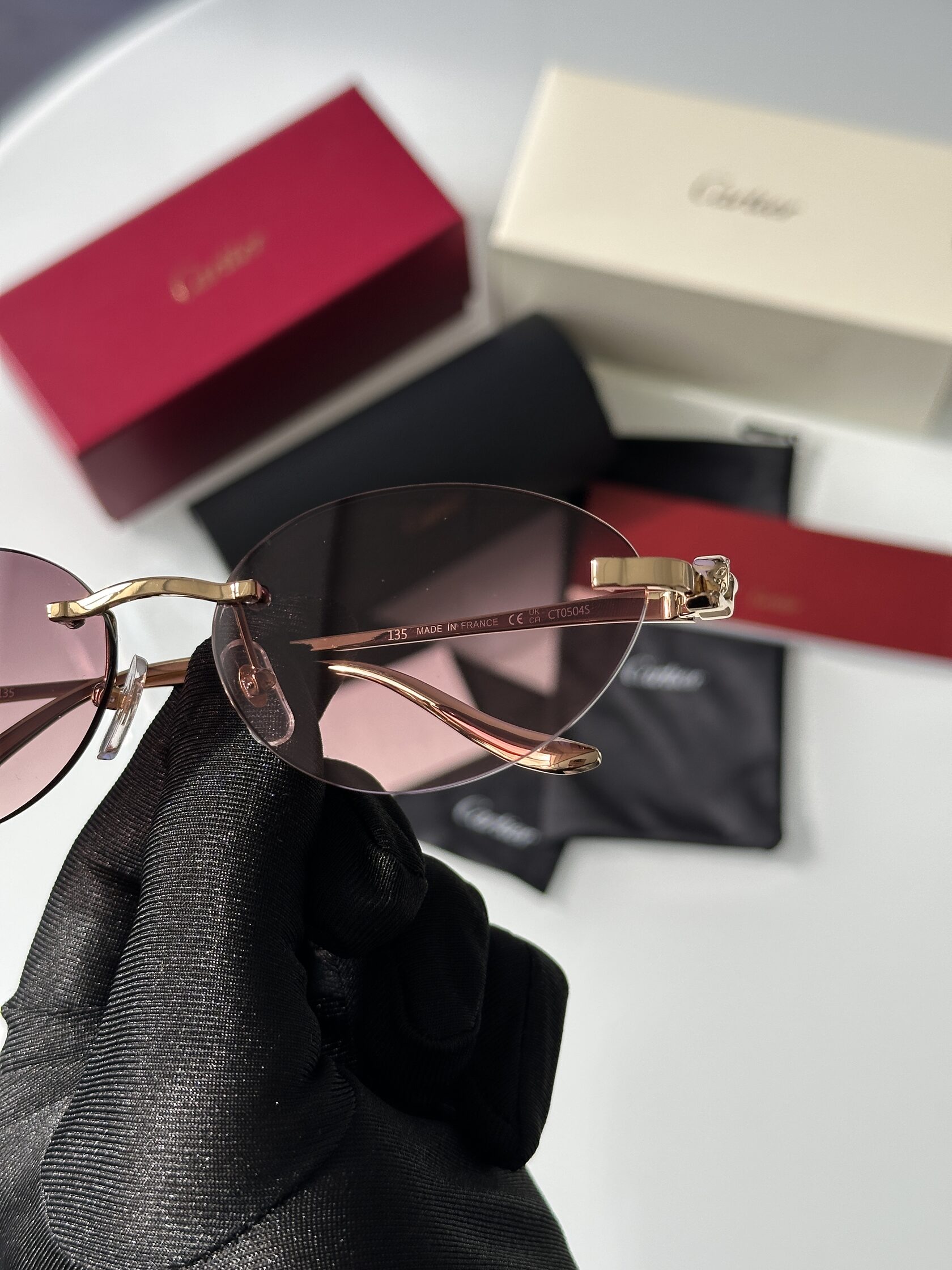 Cartier Panthère Pink/Gold CT0504S - 6