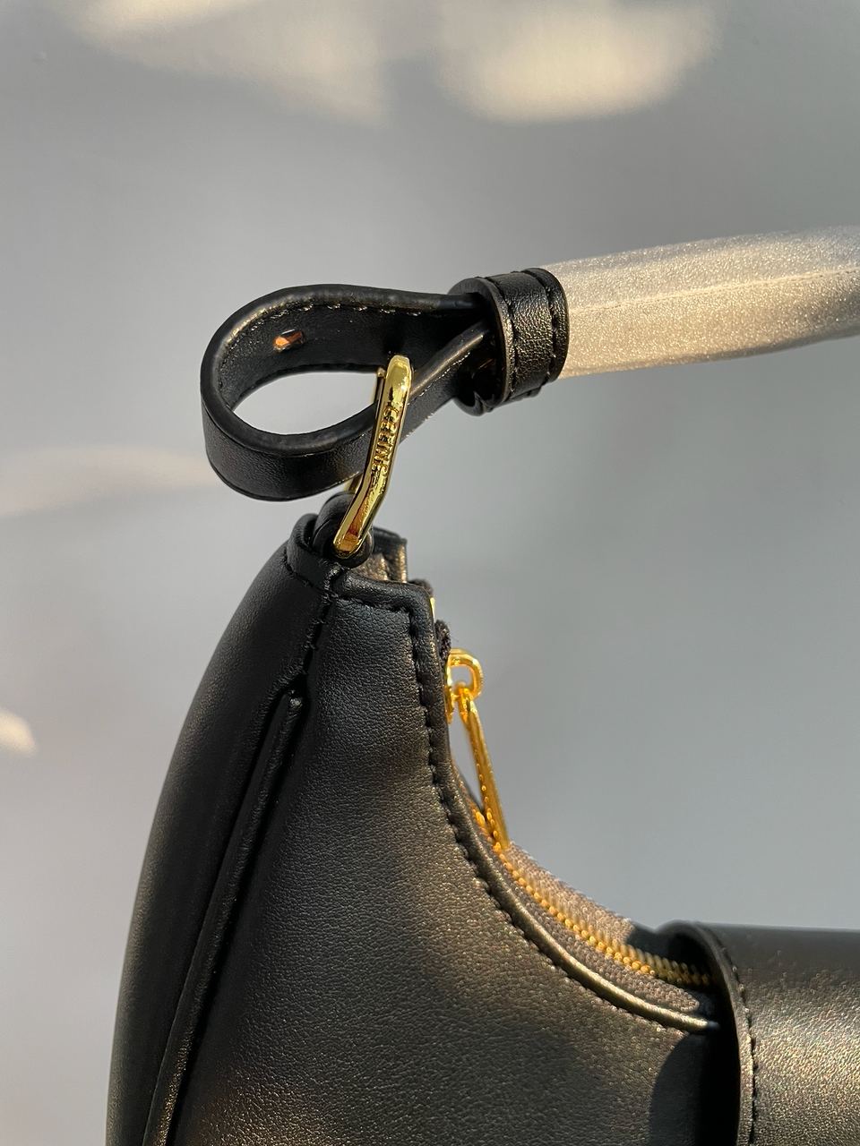 Celine Ava Triomphe Soft Bag in Smooth Calfskin Black - 12