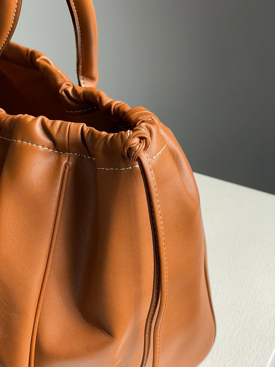 Celine Cabas Drawstring Cuir Triomphe In Smooth Calfskin Tan - 21