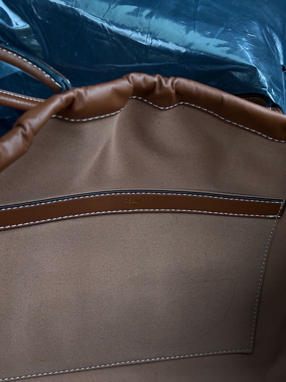 Celine Cabas Drawstring Cuir Triomphe In Smooth Calfskin Tan - 26