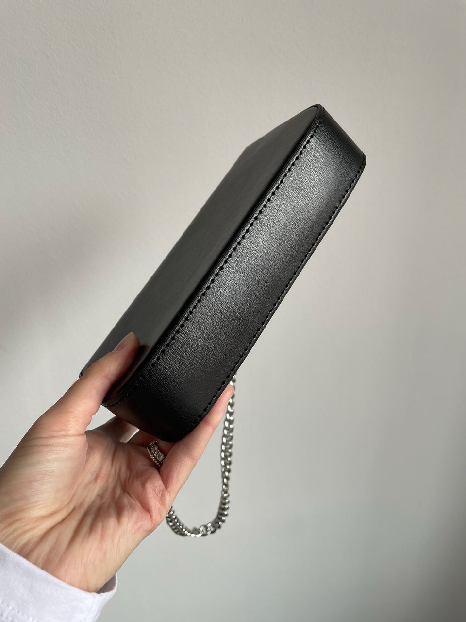 Celine Chain Shoulder Bag Claude In Shiny Calfskin Black/Silver - 10