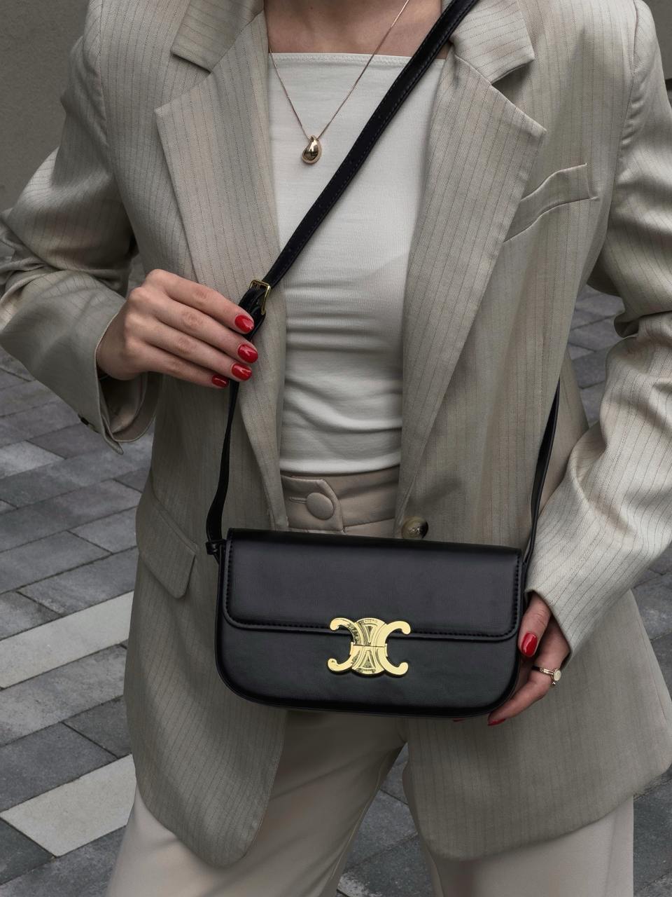 Celine Classique Triomphe Bag Black - 9