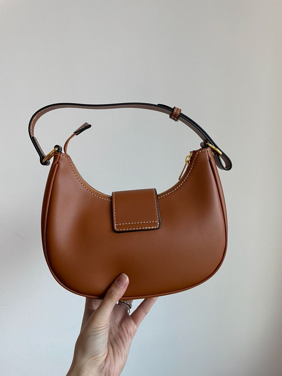 Celine Medium Ava Triomphe Bag in Smooth Calfskin Tan - 14