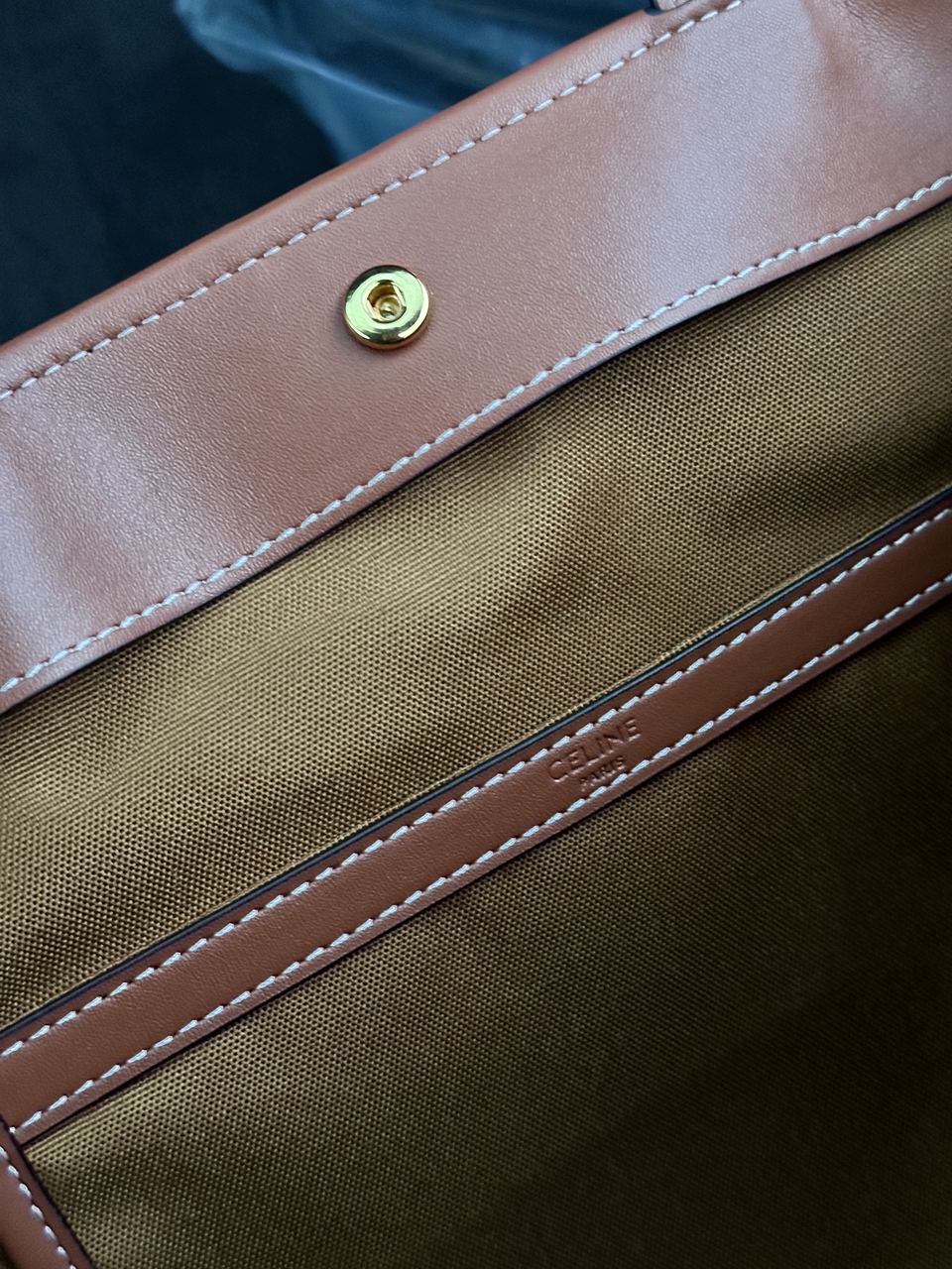 Celine Medium Cabas In Triomphe Canvas Tan - 25