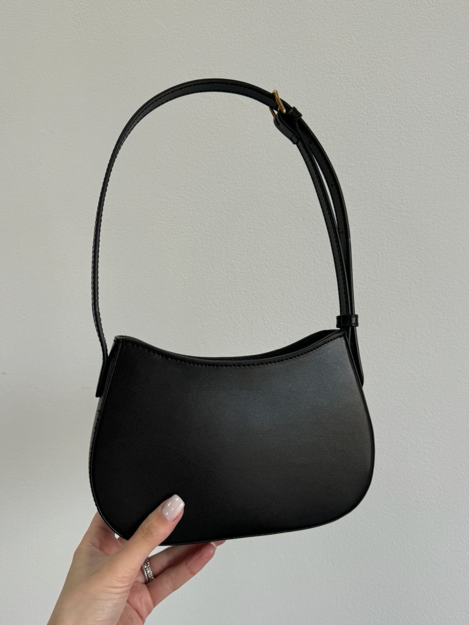 Celine Medium Tilly Bag in Shiny Calfskin Black - 17