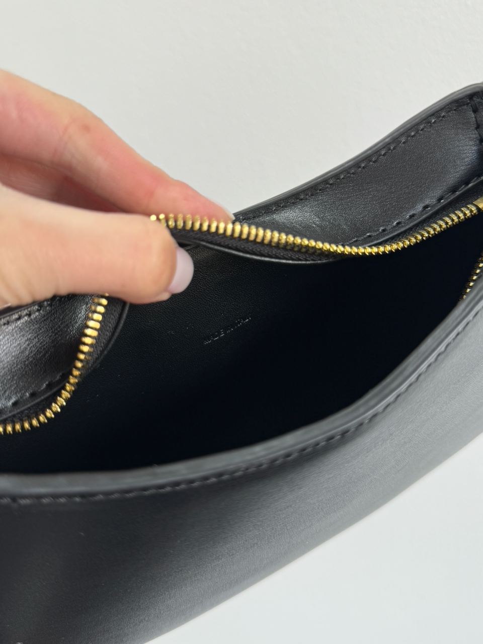 Celine Medium Tilly Bag in Shiny Calfskin Black - 24