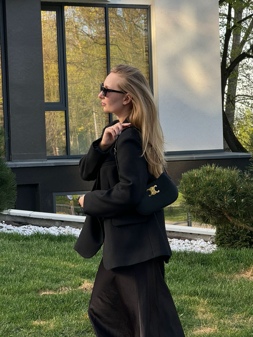 Celine Medium Tilly Bag in Shiny Calfskin Black - 9