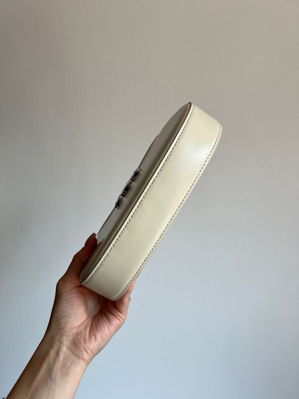 Celine Medium Tilly Bag in Shiny Calfskin Cream - 4