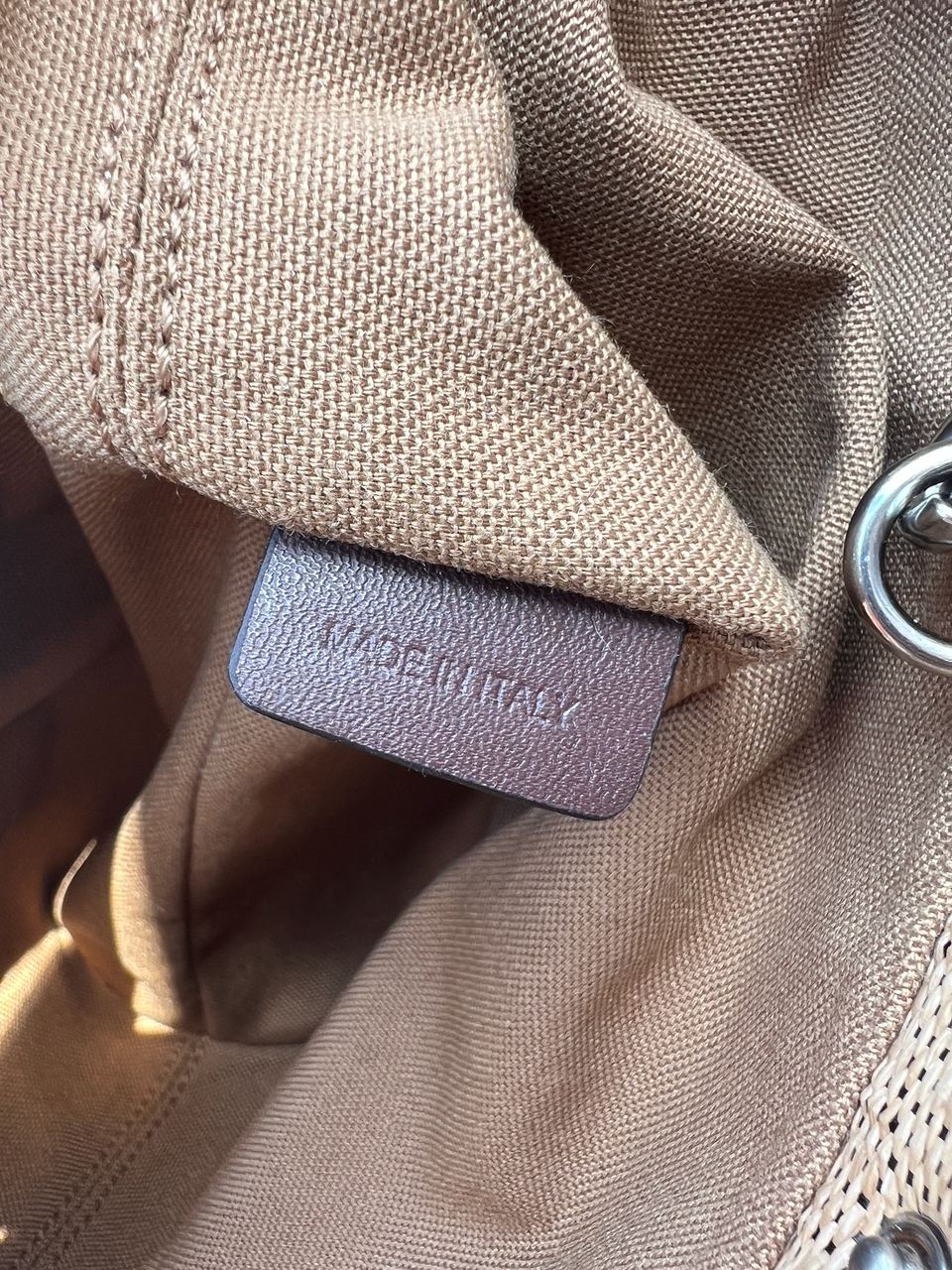 Celine Mini Cabas In Textile With Raffia Effect And Calfskin - 10