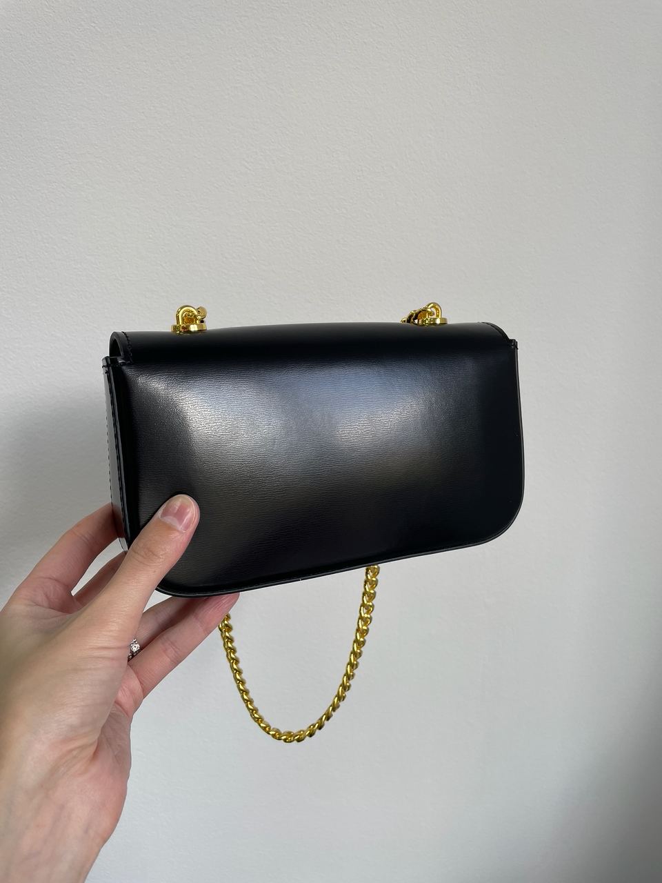 Celine Shoulder Bag Claude In Shiny Calfskin Black - 14
