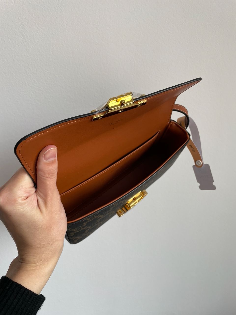 Celine Shoulder Bag Claude In Triomphe Canvas And Calfskin Tan - 29