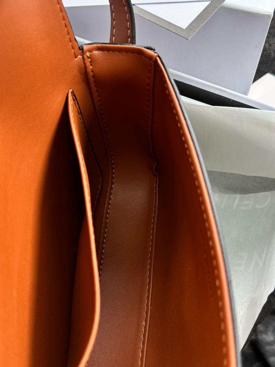 Celine Shoulder Bag Claude In Triomphe Canvas And Calfskin Tan - 30