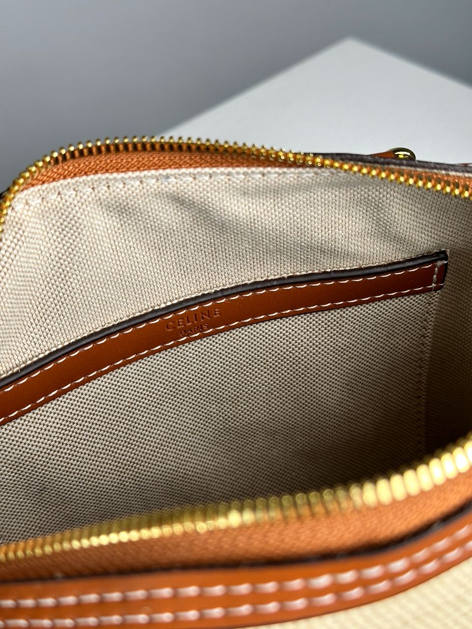 Celine Small Boston Cuir Triomphe in Textile and Calfskin - 24