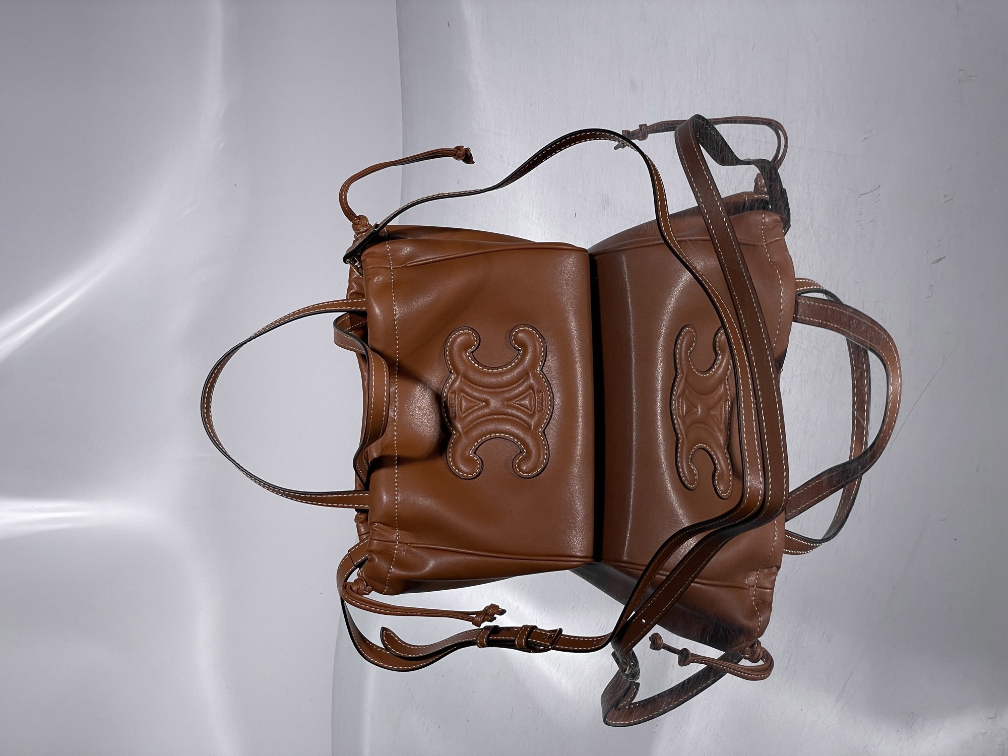 Celine Small Cabas Drawstring Cuir Triomphe In Smooth Calfskin - 14