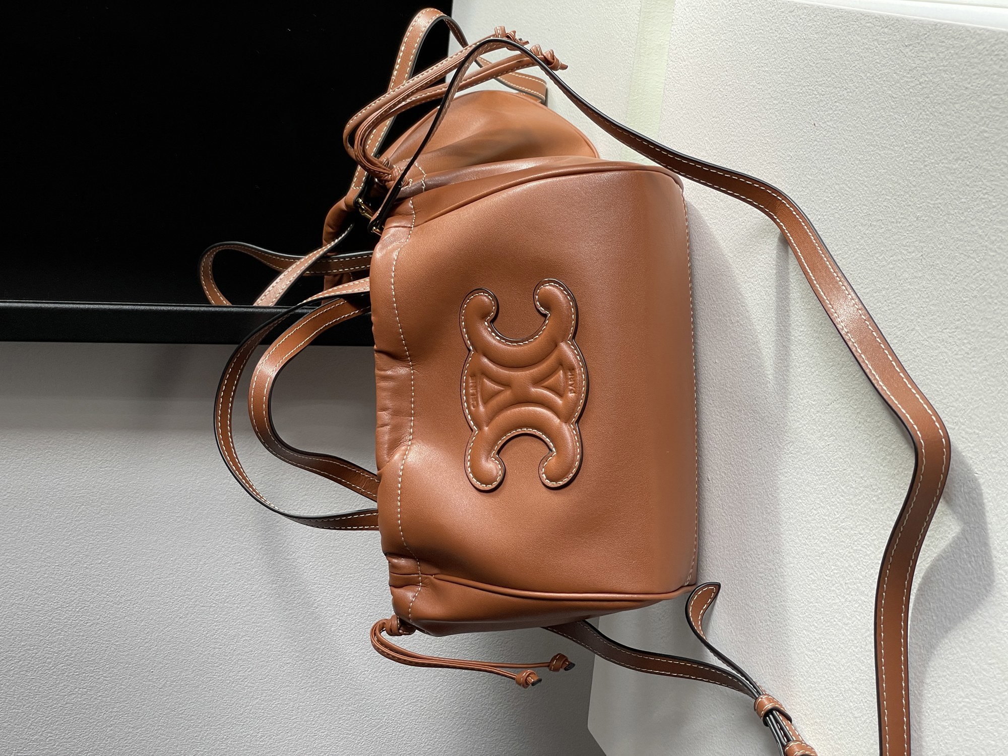 Celine Small Cabas Drawstring Cuir Triomphe In Smooth Calfskin - 9