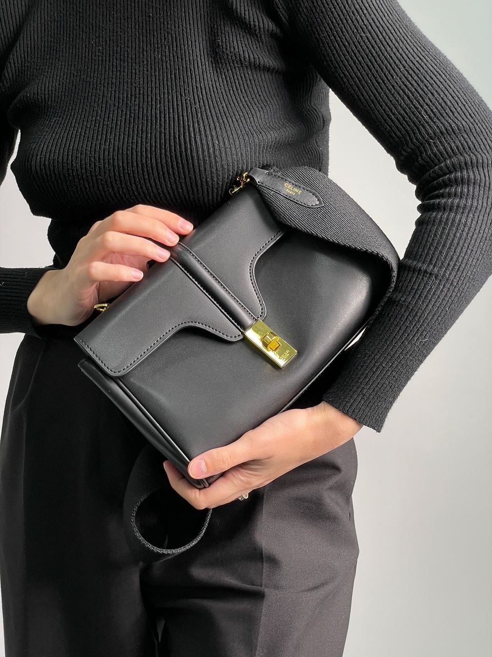 Celine Teen Soft 16 In Smooth Calfskin Tan Black - 6