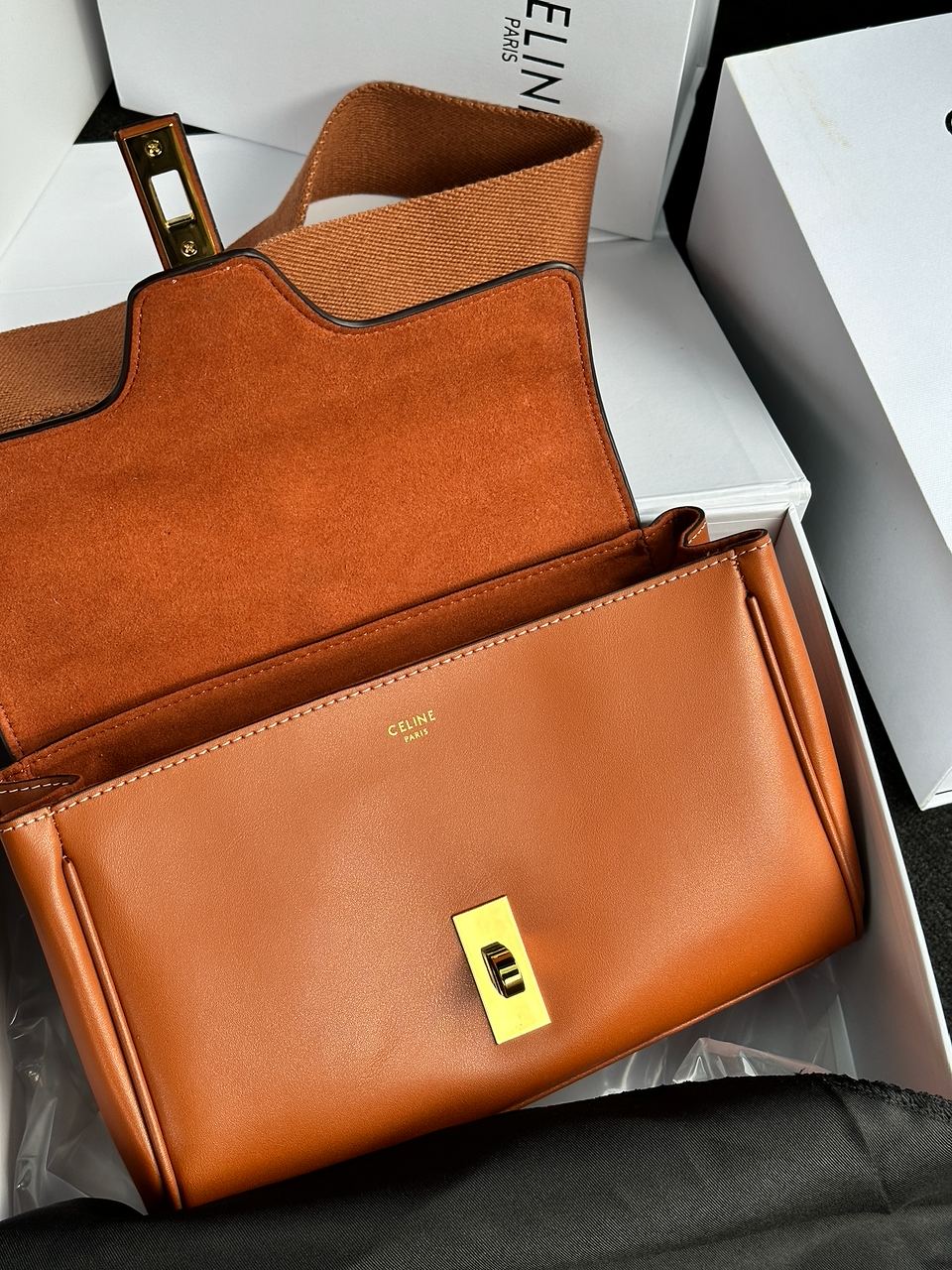 Celine Teen Soft 16 In Smooth Calfskin Tan Brown - 25