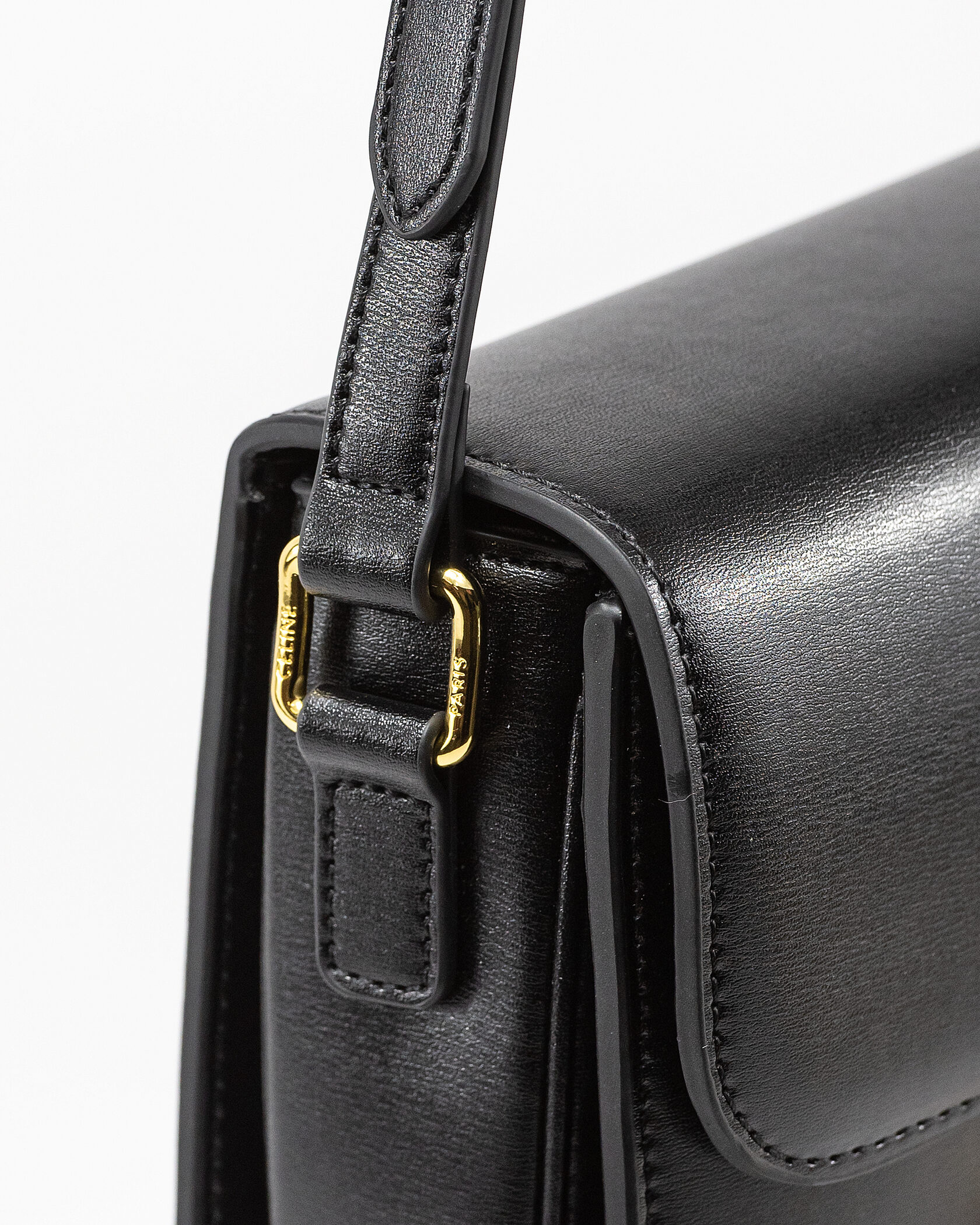 Celine Teen Triomphe Bag Black in Shiny Calfskin - 9