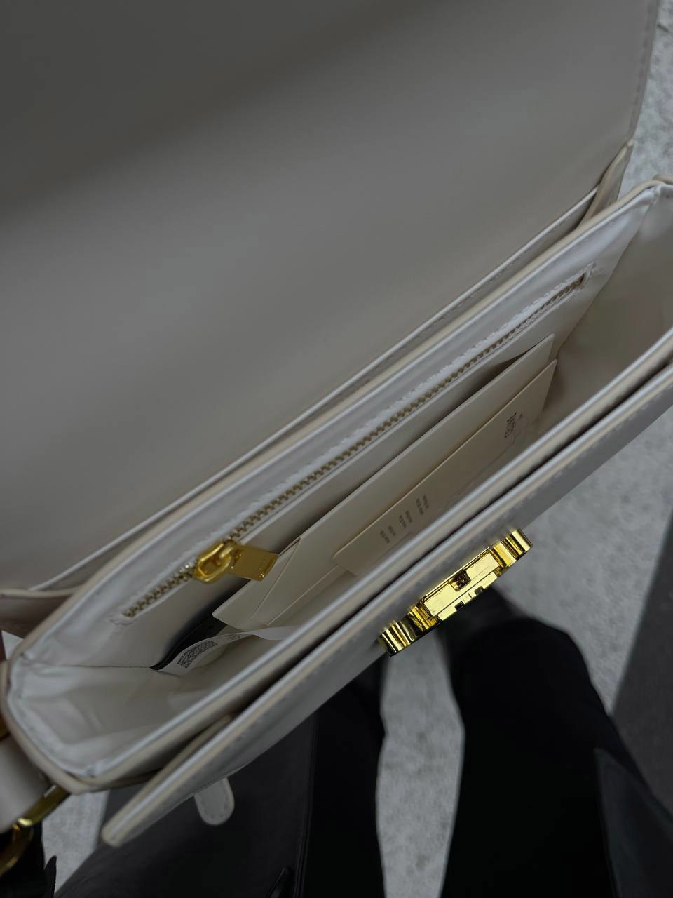 Celine Teen Triomphe Bag Cream in Shiny Calfskin [оригінальна кор - 13