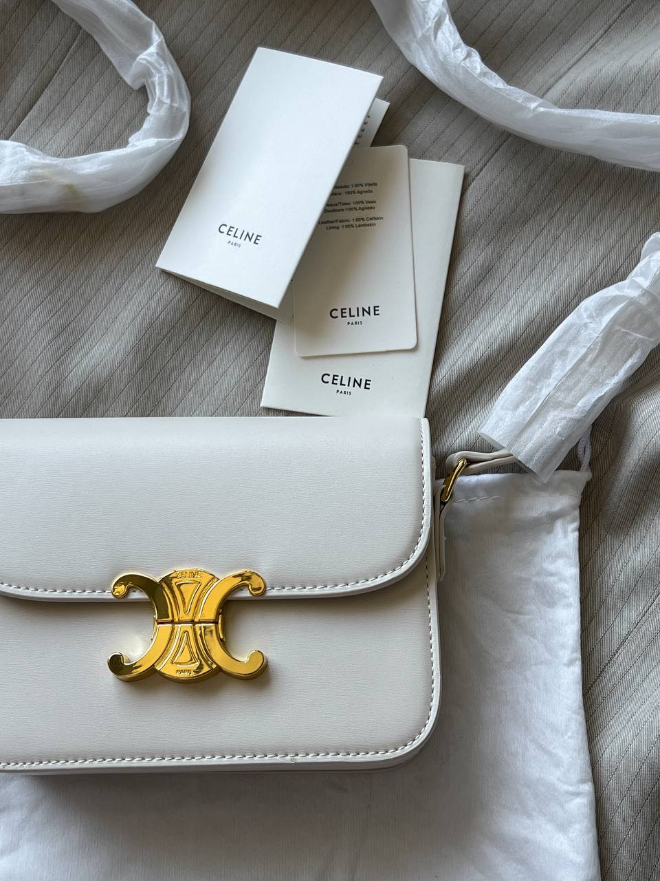 Celine Teen Triomphe Bag in Shiny Calfskin - 11