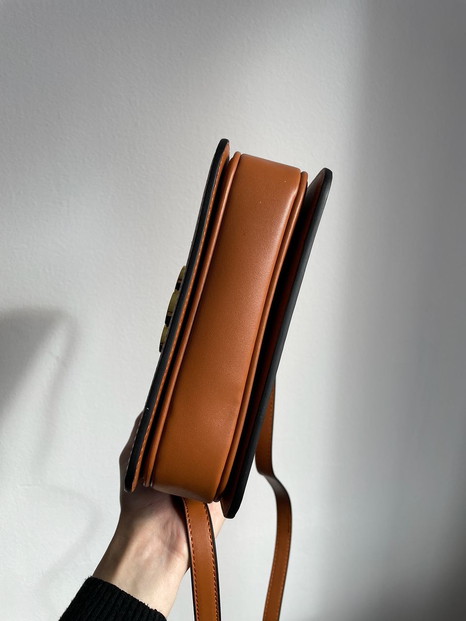 Celine Teen Triomphe Bag in Triomphe Canvas And Calfskin Tan - 21