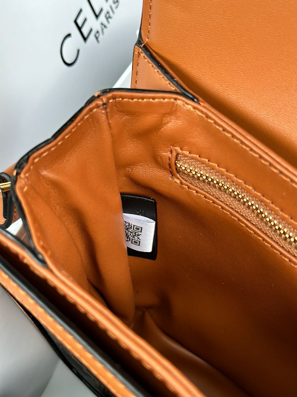 Celine Teen Triomphe Bag in Triomphe Canvas And Calfskin Tan - 27