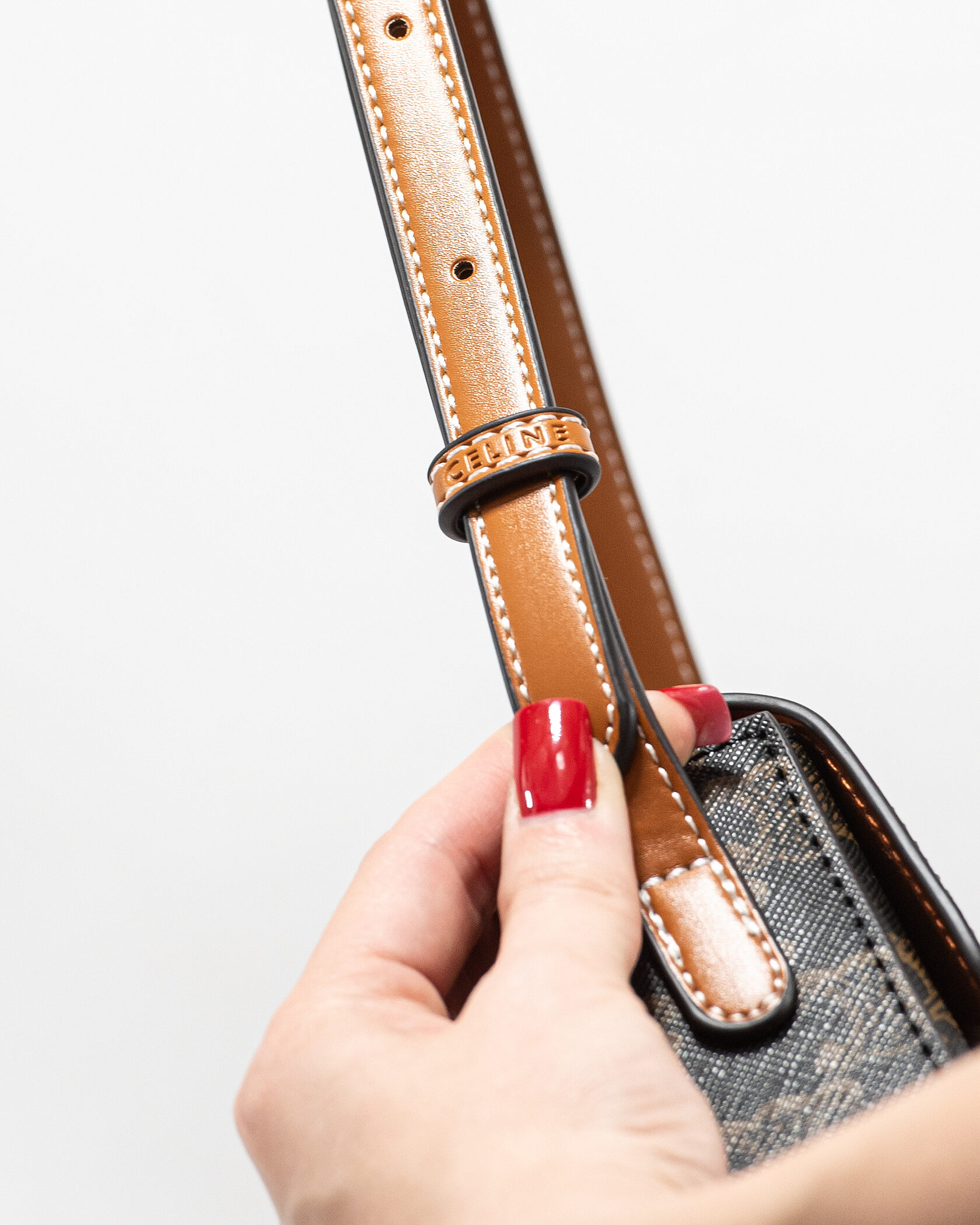 Celine Teen Triomphe Bag in Triomphe Canvas Brown/Tan - 12