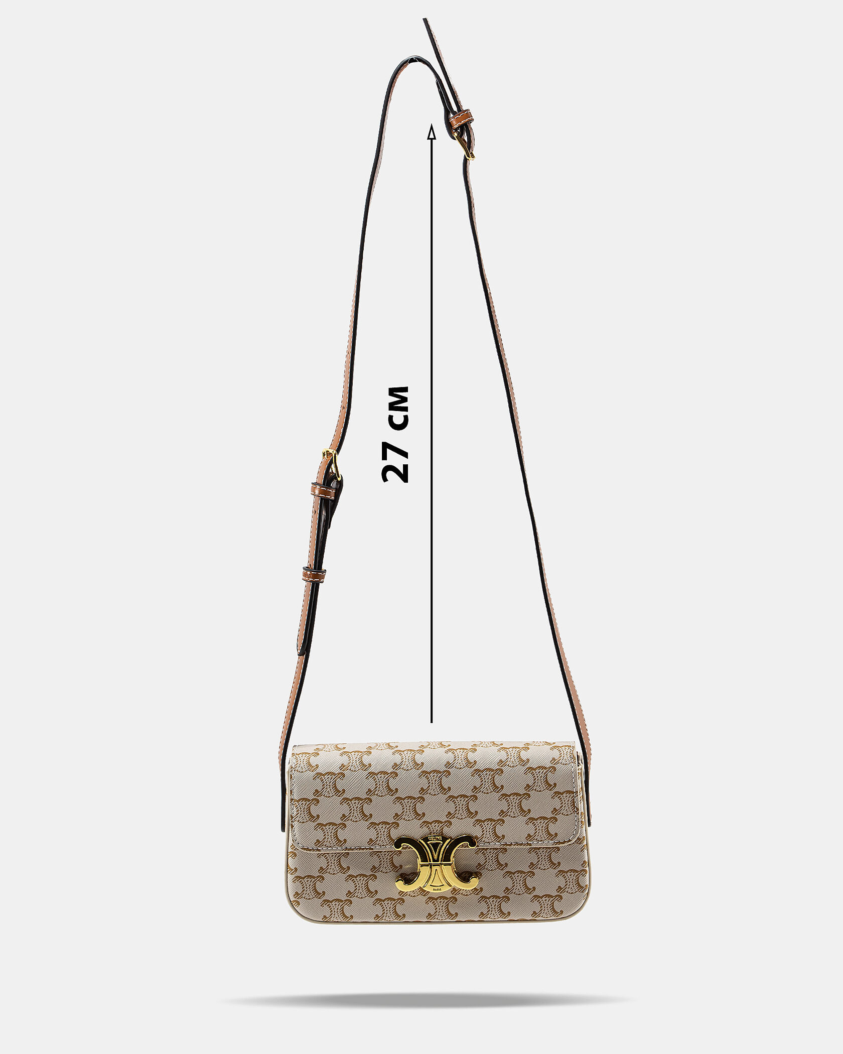 Celine Teen Triomphe Bag in Triomphe Canvas Natural/Tan - 4