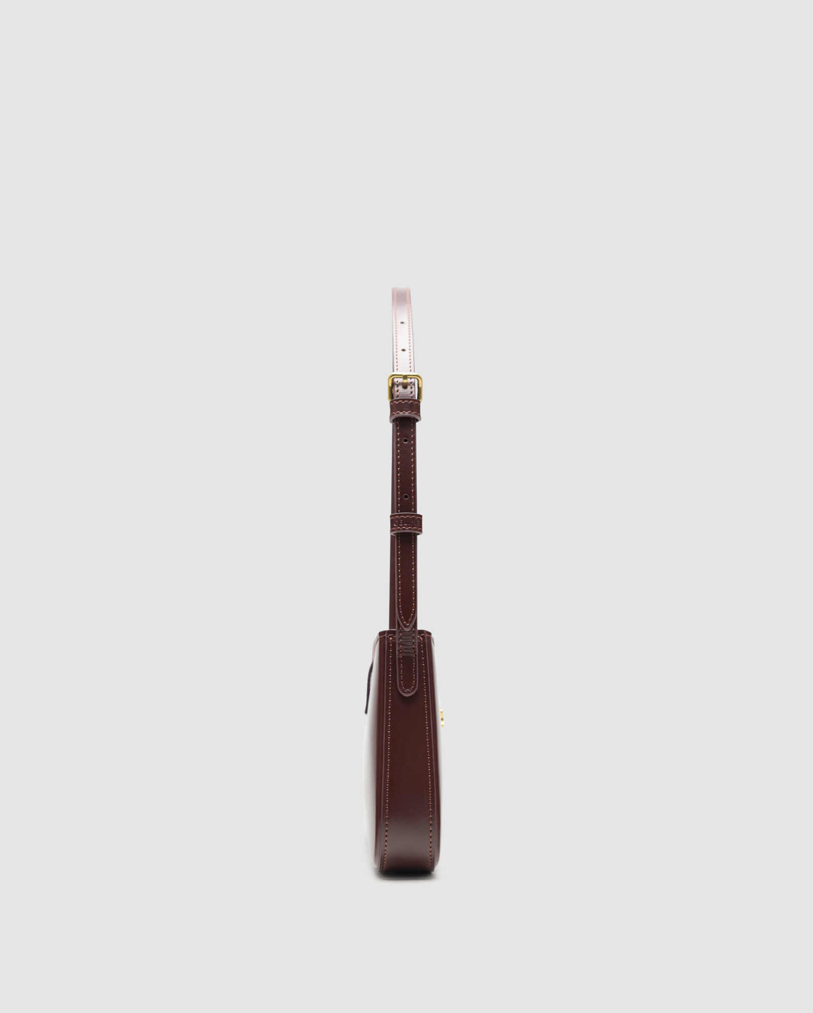 Celine Tina Shoulder Bag In Shiny Calfskin Burgundy/Gold - 3