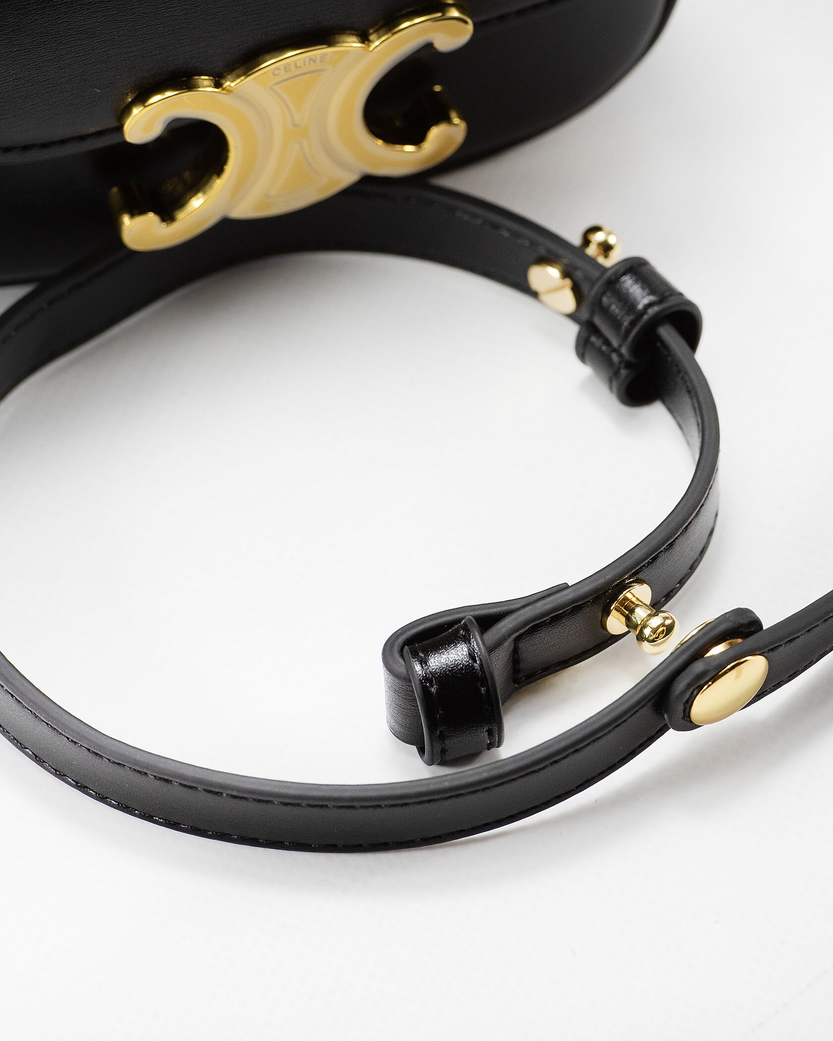 Celine Triomphe Mini Claude Shoulder Bag Black - 11