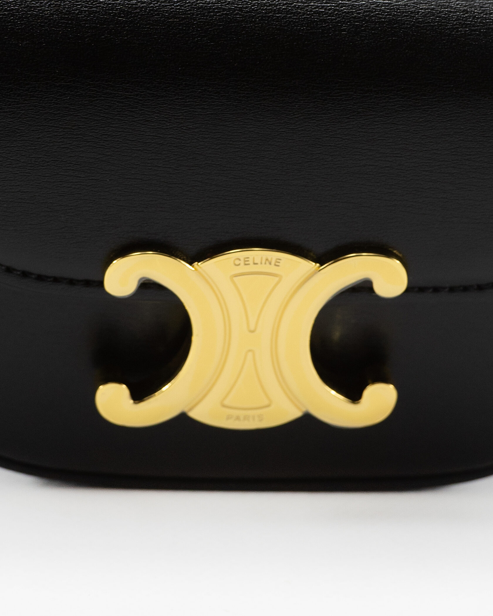 Celine Triomphe Mini Claude Shoulder Bag Black - 6