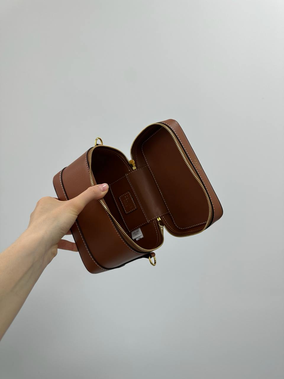 Celine Vanity In Smooth Satinated Calfskin Brown - 12