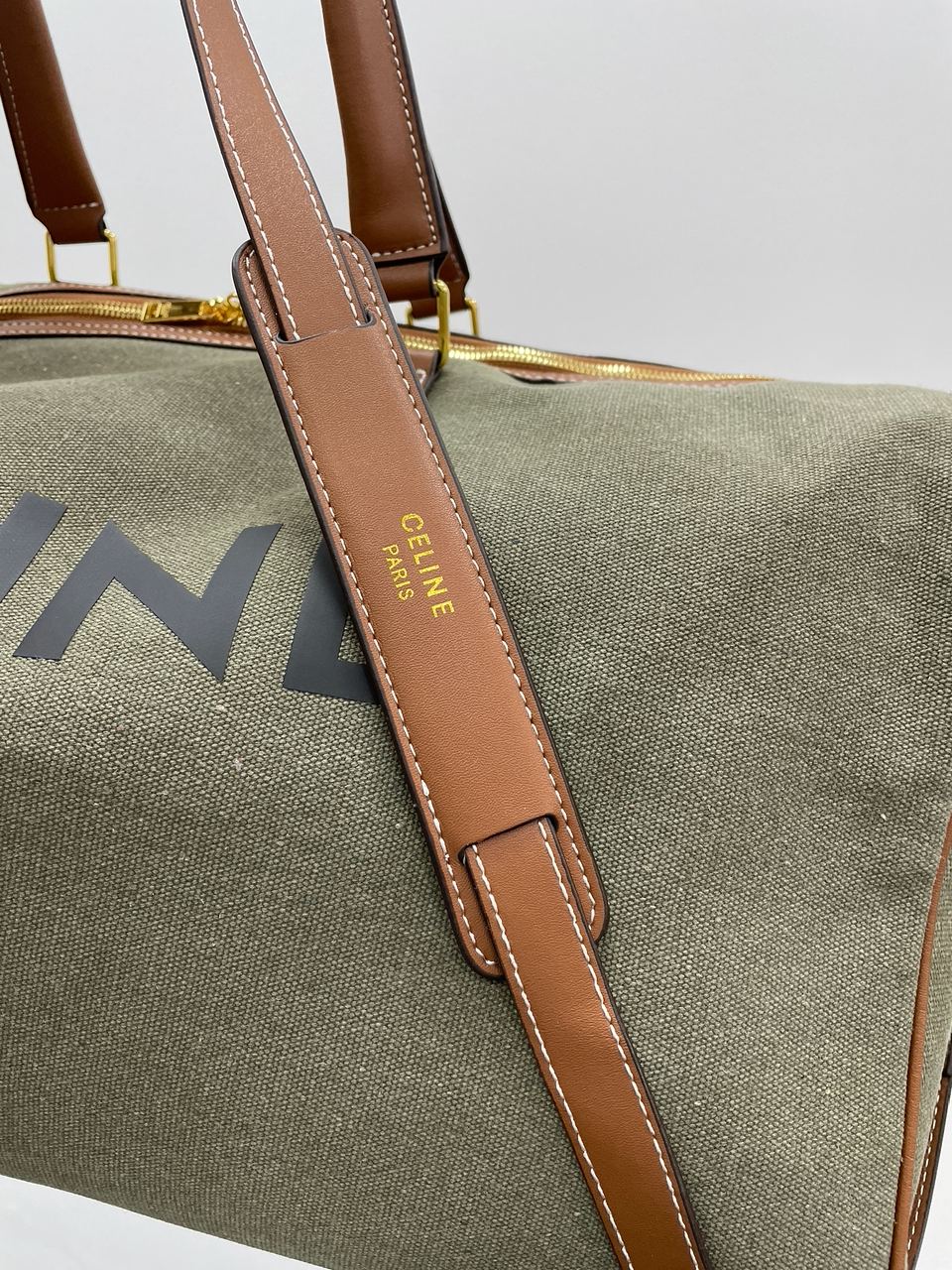 Celine Women Large Voyage Bag in Textile with Celine Print and Calfskin - 10