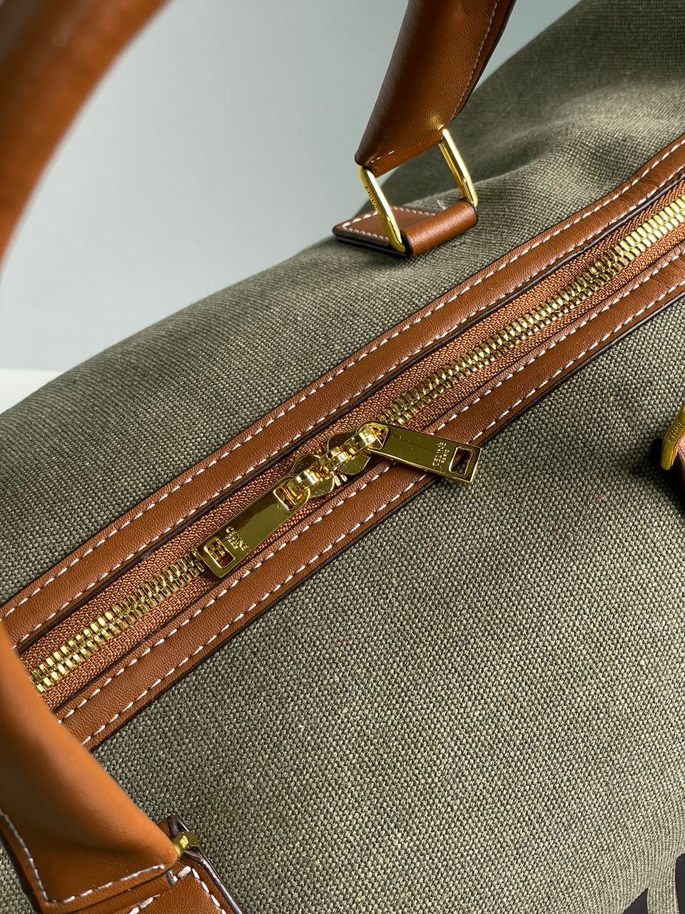 Celine Women Large Voyage Bag in Textile with Celine Print and Calfskin - 14