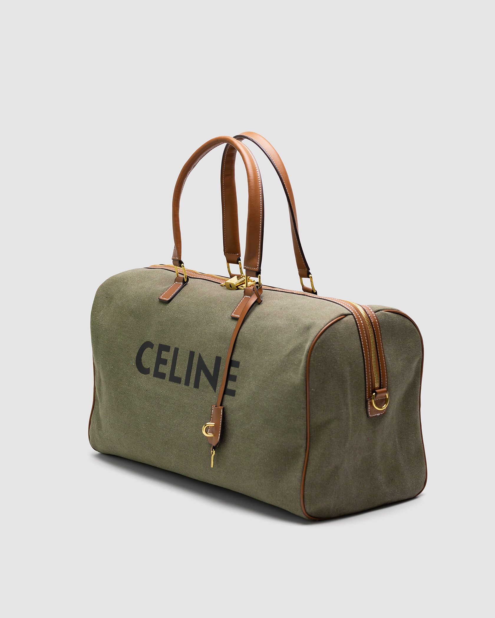 Celine Women Large Voyage Bag in Textile with Celine Print and Calfskin - 2