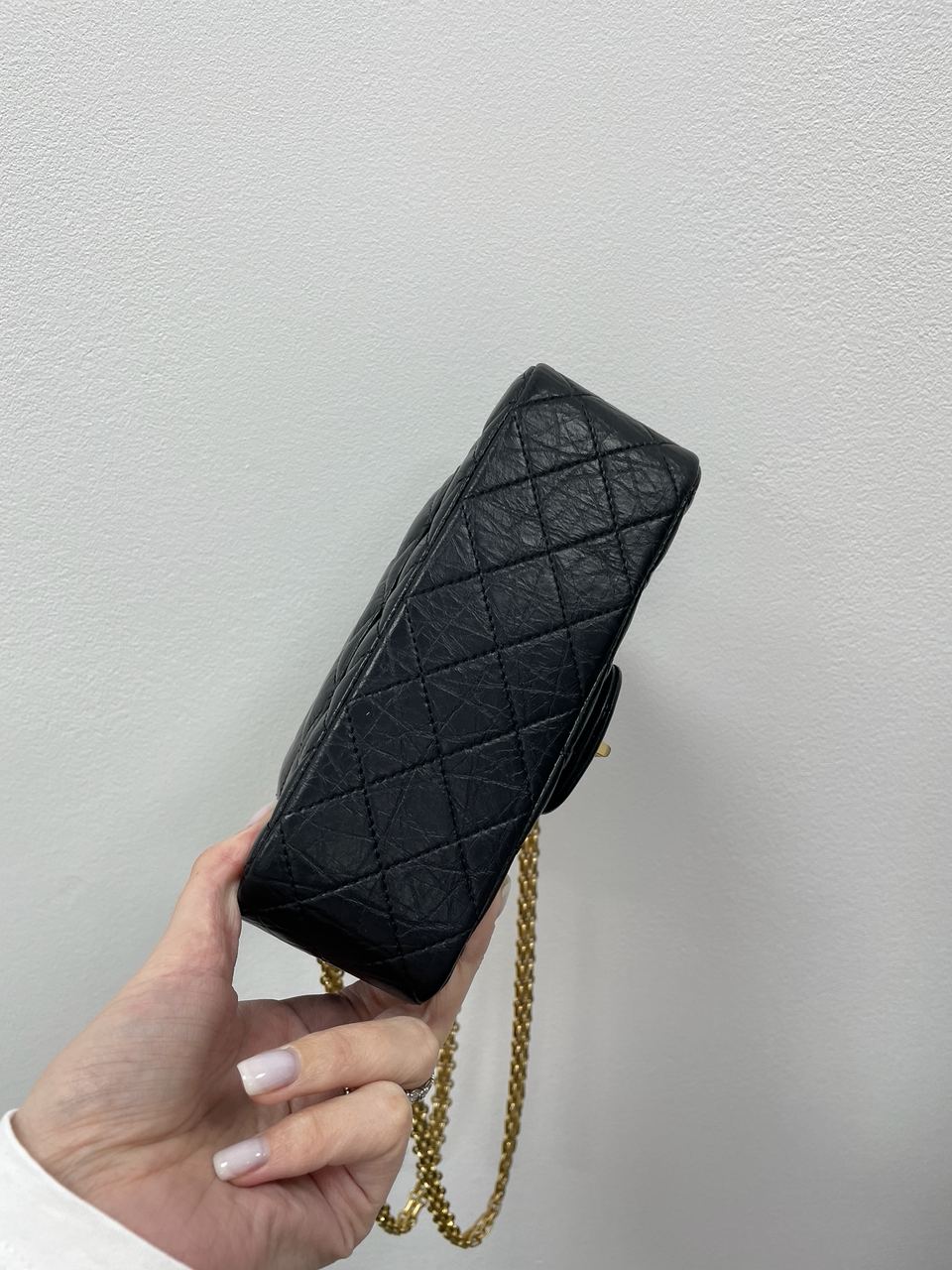 Chanel 1.55 Reissue Double Flap Leather Bag Black/Gold - 10