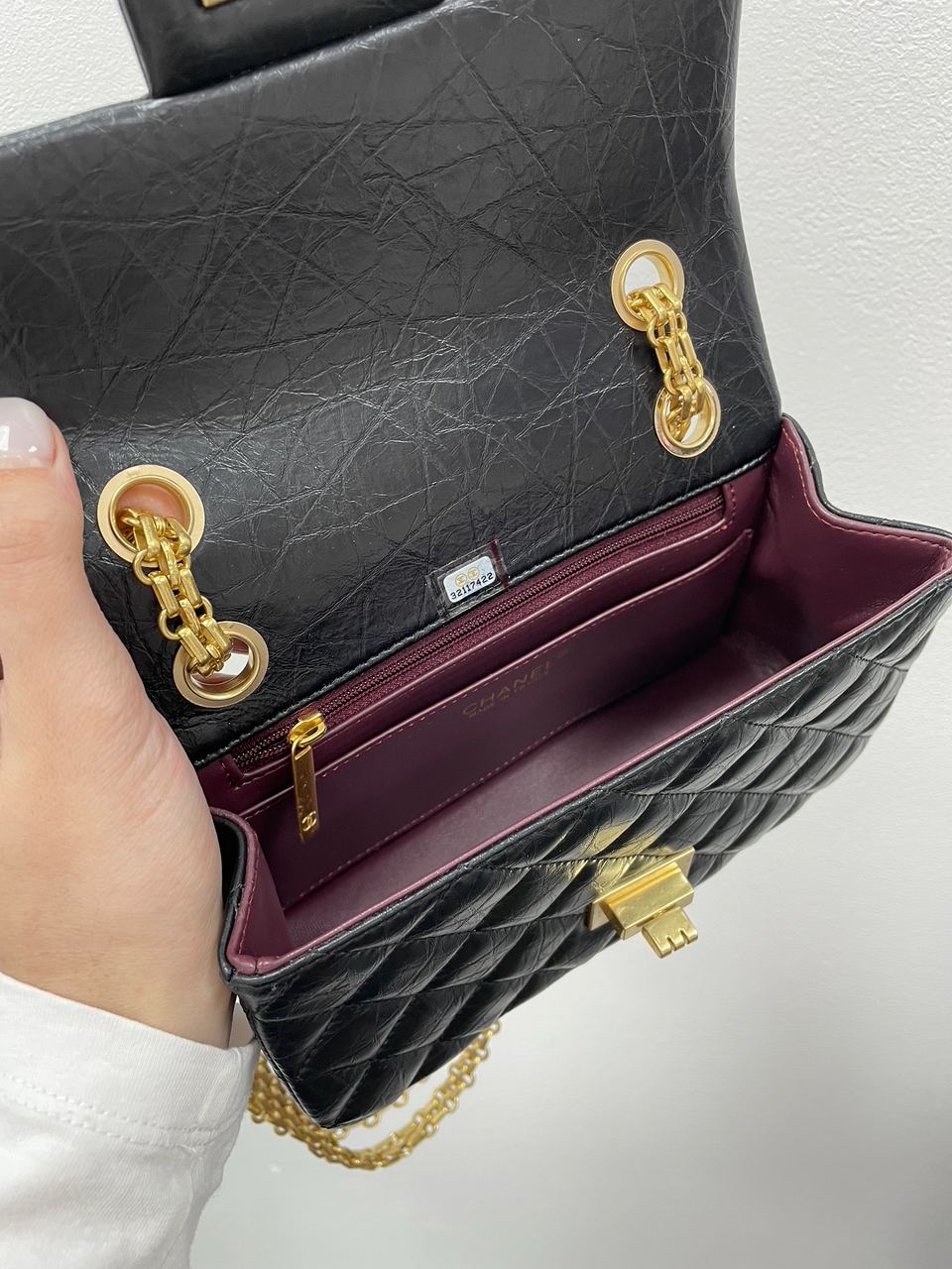 Chanel 1.55 Reissue Double Flap Leather Bag Black/Gold - 11