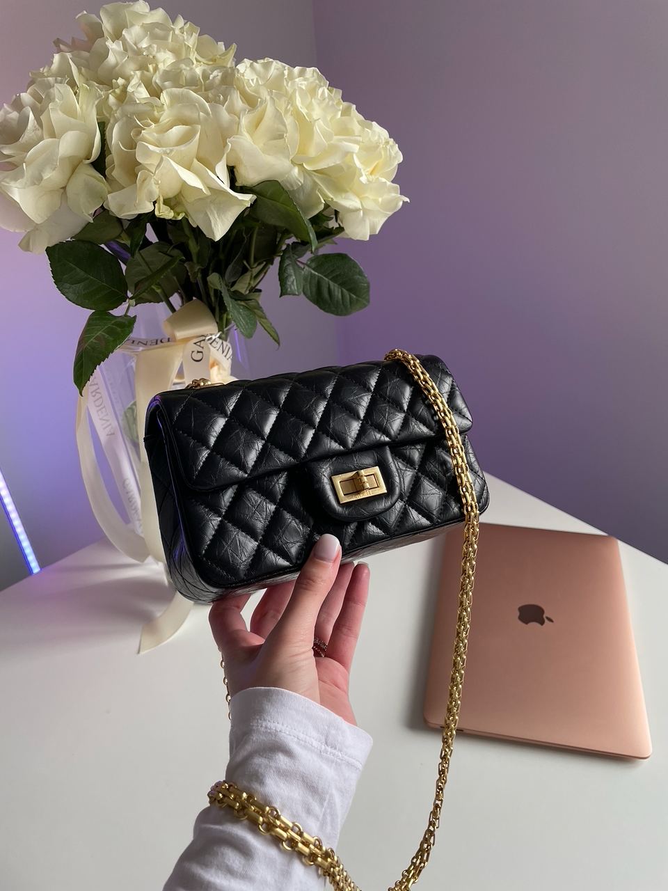 Chanel 1.55 Reissue Double Flap Leather Bag Black/Gold - 3