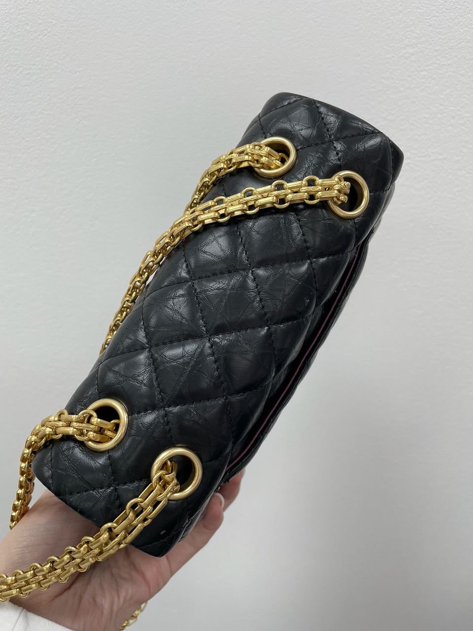 Chanel 1.55 Reissue Double Flap Leather Bag Black/Gold - 9