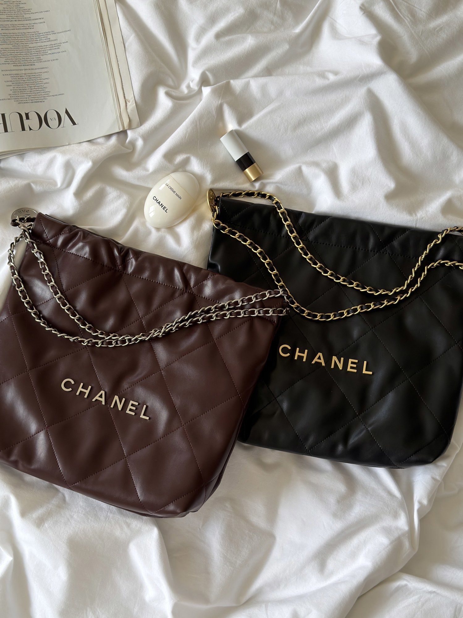 Chanel 22 Handbag Burgundy with Silver Hardware - 2