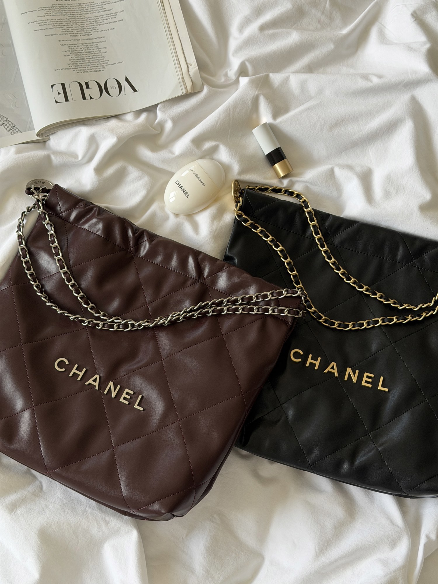 Chanel 22 Handbag Burgundy with Silver Hardware - 6