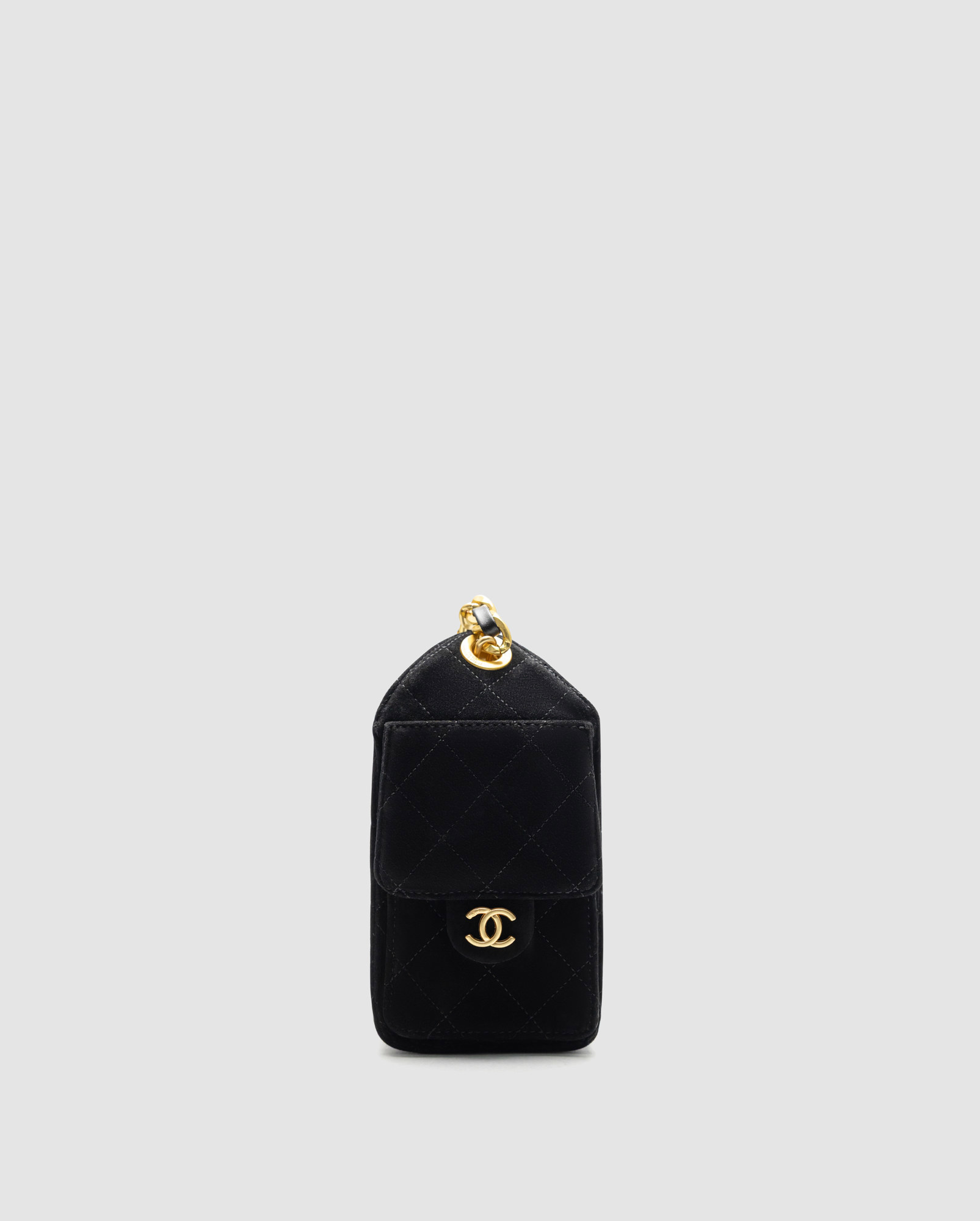 Chanel 25 Mini Handbag Suede Black - 4