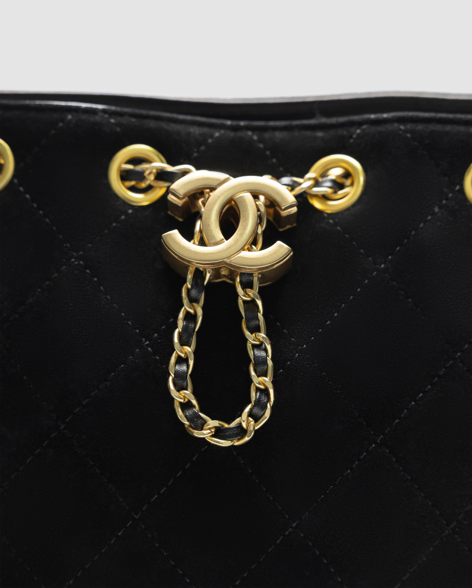 Chanel 25 Mini Handbag Suede Black - 8