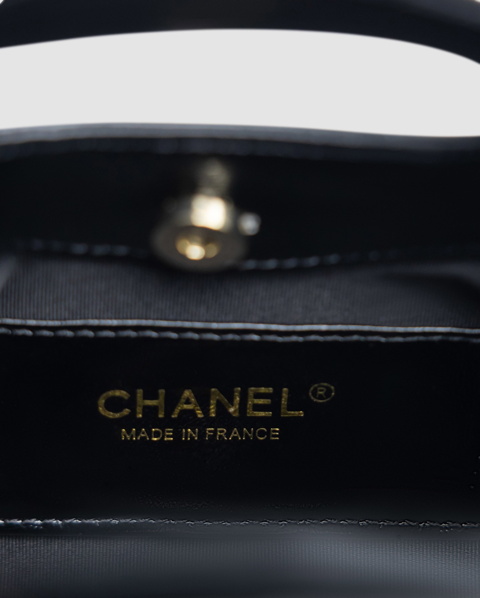 Chanel 31 Mini Shopping Bag Shiny Aged Calfskin Black & Gold Ha - 5