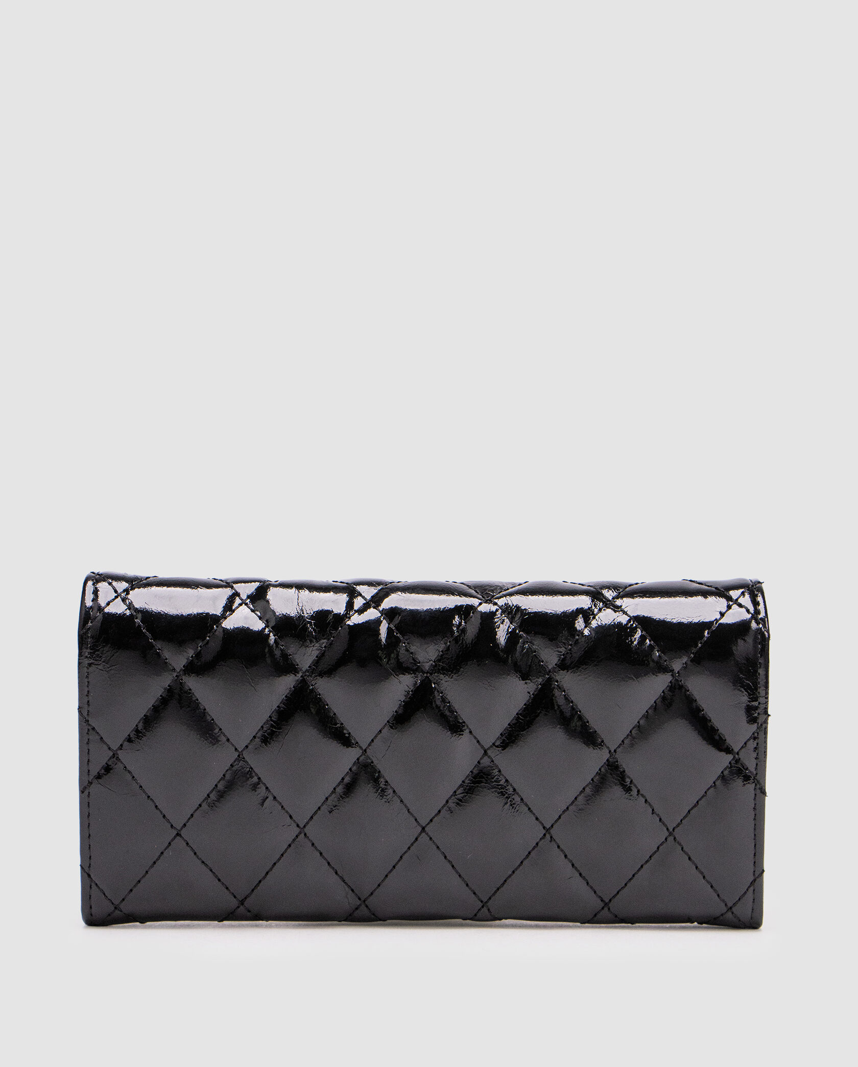 Chanel Black Patent Leather Wallet Black - 9
