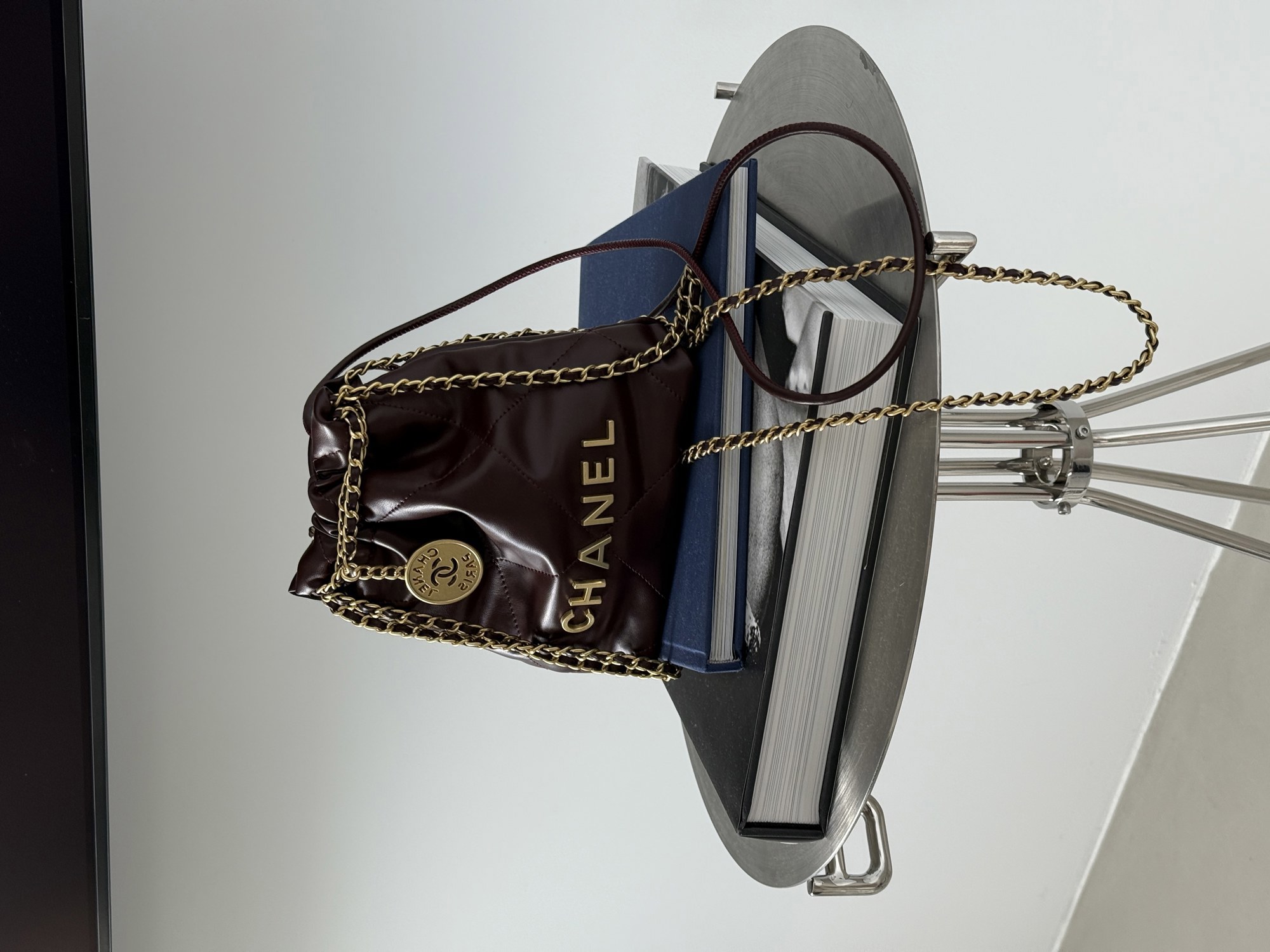 Chanel Burgundy Quilted Calfskin Mini 20 Bag Gold Hardware Магніт - 13