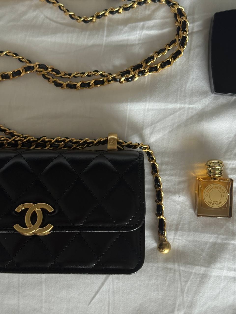 Chanel Calfskin Quilted Perfect Fit Wallet On Chain Black/Gold - 6