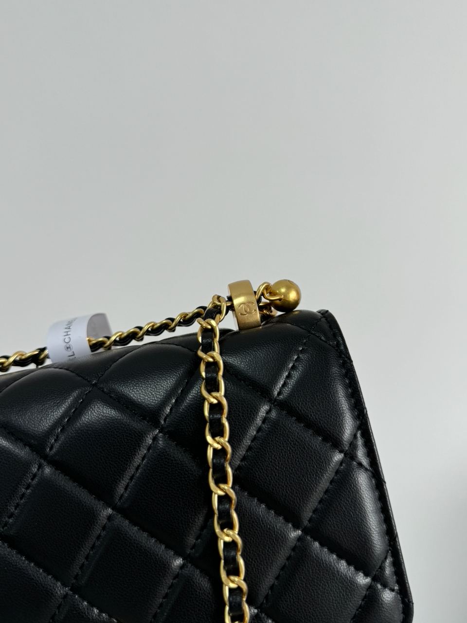 Chanel Calfskin Quilted Perfect Fit Wallet On Chain Black/Gold - 20