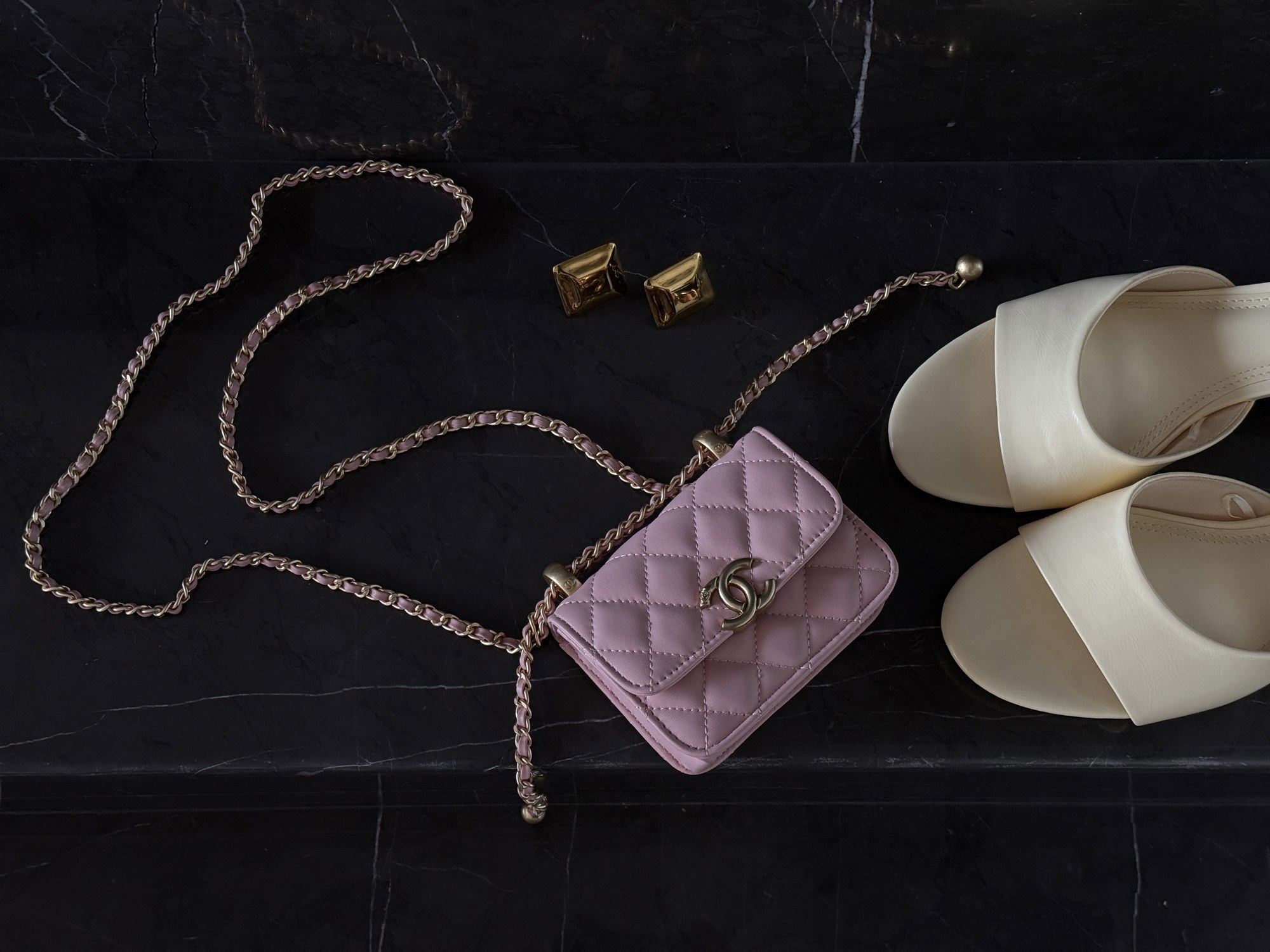 Chanel Calfskin Quilted Perfect Fit Wallet On Chain Mini Pink Маг - 9